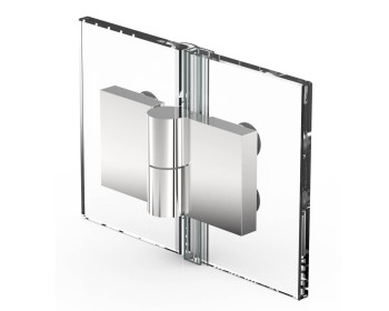 Nivello+ Duschtürband Glas-an-Glas 180°, Hebe-Senk, innen glatte Glasfläche, DIN links