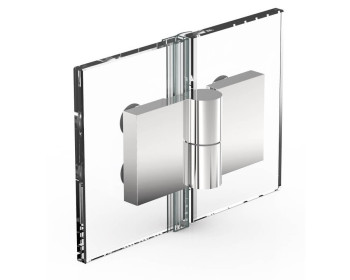 Nivello+ Duschtürband Glas-an-Glas 180°, Hebe-Senk, innen glatte Glasfläche, DIN rechts