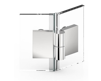Nivello+ Duschtuerband mit Hebesenk-Technik, Glas-Glas 135° Befestigung, innen glatte Glasflaeche, DIN rechts