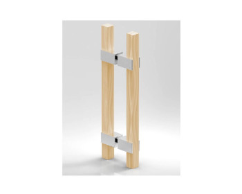 Türgriffpaar aus Holz für Saunen, Länge 320 mm