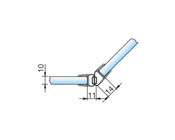 Magnetdichtung 135° bei 10 und 12 mm Glas