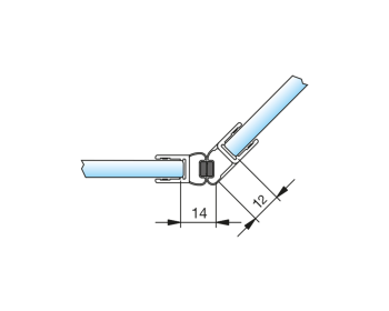 Magnetdichtung 135° bei 8 mm Glas 