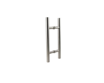 zur Wahl - Türgriff justo GRIP aus Edelstahl mit Abdeckrosetten am Glas, Länge 350 mm
