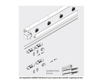 Einzelkomponenten - DORMA MUTO Schiebetürbeschlag zur Deckenmontage