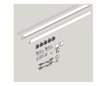 DORMA MUTO Comfort M 60 Schiebetuerset zur Deckenmontage mit Dormotion-Einheiten (SoftStop)