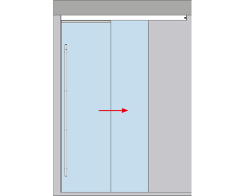 Schiebetuerbeschlag MUTO Telescopic Set 19 - Deckenmontage, DIN links, Unterflurbodenfuehrung