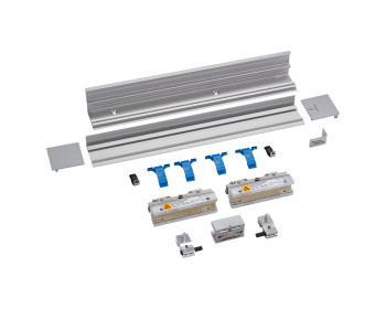 Darstellung des Schiebetürbeschlagsets DORMA MUTO Comfort M 60, geliefert wird  DORMA MUTO Comfort M 60 2.0