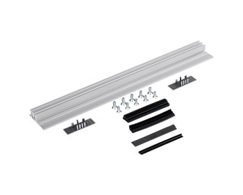 DORMA MUTO Comfort M - 60 / L - 80 Seitenteilprofil in Fixlaengen zur Aufnahme von festen Seitenteilen - mit Gummiprofilen zum Arretieren von Glasfestteilen