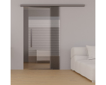 Glasschiebetuer block stripe mit Active Line Glasschiebetuerbeschlag