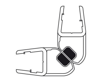 Magnetdichtung 90° für Anschlagtüren