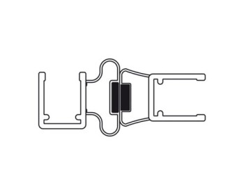 Magnetdichtung 90° Glas an Glas Art.-Nr. 74.051