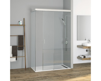 Duschbeschlagset gral SF 740 TYP 330ue fuer Nischendusche mit Duschschiebetuer mit SoftStop