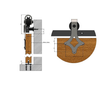 GUBI-Basic Holzschiebetürbeschlag FIGURA - Details