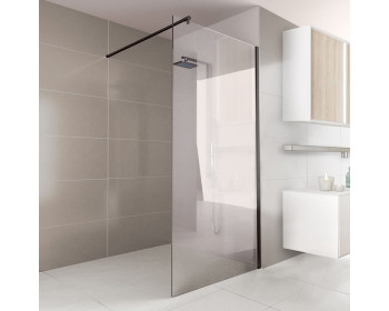 Walk-In Dusche GUBI WI-700-0008 - Ausführung in schwarz