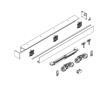 MUTO Comfort XL Schiebetuersystem zur Deckenmontage im Standard Komplettset mit SoftStop (Dormotion-Funktion)