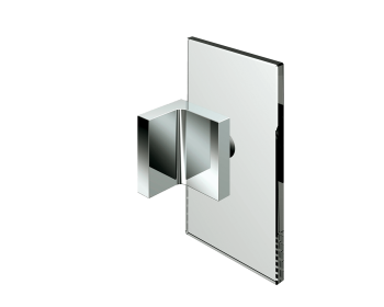 Winkelverbinder Nivello+ Glas an Wand 90°, Lasche aussen, innen flächenbündig, Nr. 8380