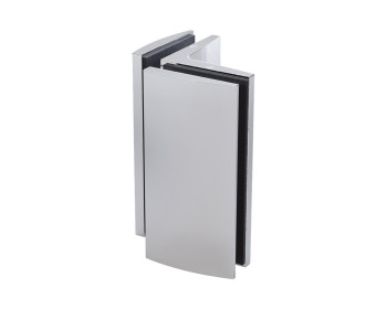 ZUPPA Winkelverbinder Glas an Glas 90°, in glanzverchromt