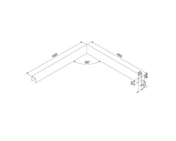 Masse 5029VA4-90H zu Handlauf 5029