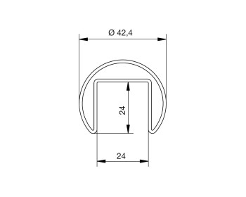 Handlauf Durchmesser 42,4 mm - Masse