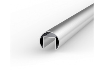 Handlauf für Ganzglasgeländer aus Edelstahl A2, im Durchmesser 42,4 oder 48,3 mm