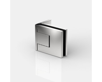Pauli und Sohn Pontere+ Duschtürpendelband Glas an Wand 90° mit einseitiger Befestigungslasche in glanzverchromt