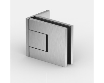 Pauli und Sohn Pontere+ Duschtürpendelband Glas an Wand 90° mit einseitiger Befestigungslasche in Edelstahloptik