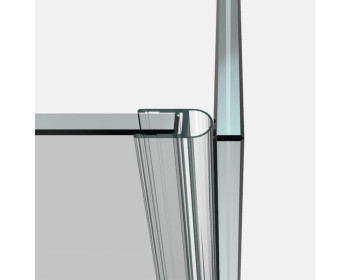 Einbaubeispiel Glas an Glas 90°