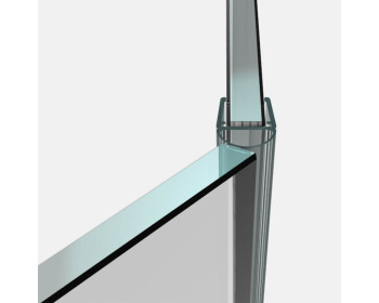 Einbaubeispiel Glas an Glas 135°
