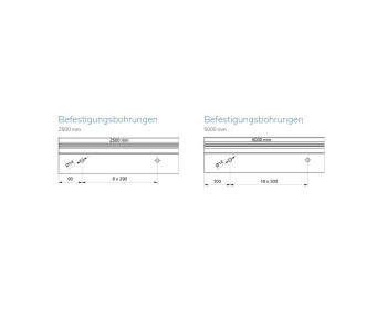 Befestigungsbohrungen