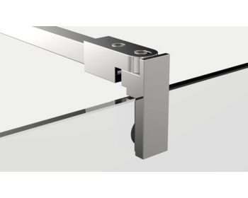 Einbaubeispiel - flaechenbündiger Glasanschluss-Adapter mit Stabilisationsstange Nr. 8688