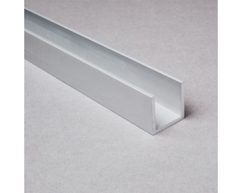 U-Profil für bis zu 16 mm Glasdicke, 20 x 20 mm