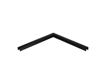90° Ecke für U-Profil für Ganzglasgeländer aus Edelstahl V4A, abgerundet, in der Oberfläche Black Line