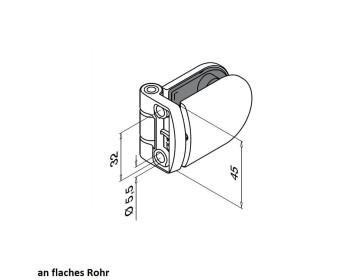 Masse für flaches Rohr