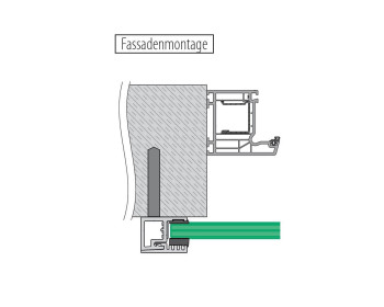 Querschnitt Fassadenmontage