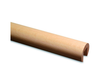 Handlauf aus Holz - aus Buche - für Ganzglasgeländer