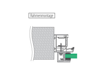 Querschnitt Fensterrahmenmontage