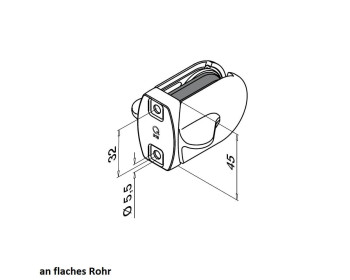 Masse für flaches Rohr