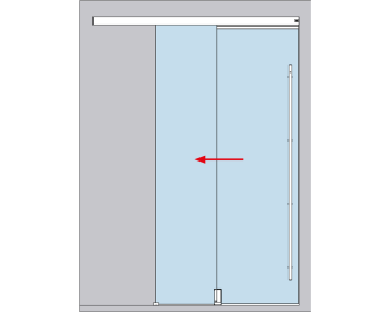 Schiebetuerbeschlag MUTO Telescopic Set 1 - DIN rechts, mitfahrende Bodenfuehrung