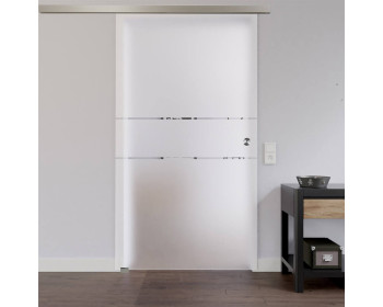 Glasschiebetuer Klarglas mit Dekor zur Wandmontage - Active Line