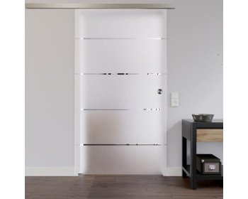 Glasschiebetuer zur Wandmontage mit Steifen - Smart Line Soft