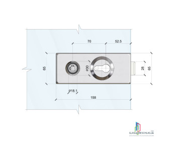 WSS Schloss STUDIO ALEA PZ - mit PZ-Rosette - massliche Details