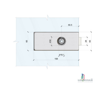 WSS Schloss STUDIO ALEA UV - unverschliessbar - Drückerposition vorne - massliche Details