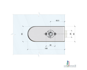 WSS STUDIO OLIS Schloss - unverschliessbar Drückerposition vorn - vorgerichtet für Türdrücker mit Rosetten - technische Details