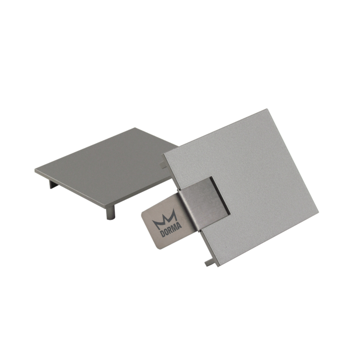 DORMA MUTO Comfort L - 80 - Set Endkappen für die Laufschiene mit Verkleidungsprofil / Frontblende