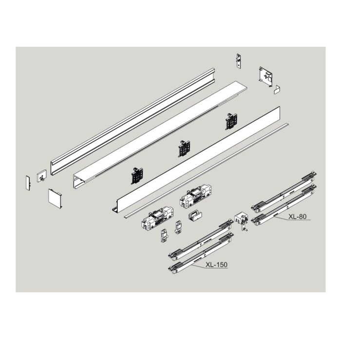 Dorma MUTO XL - 150 Schiebetürset zur Montage Glas an Glas