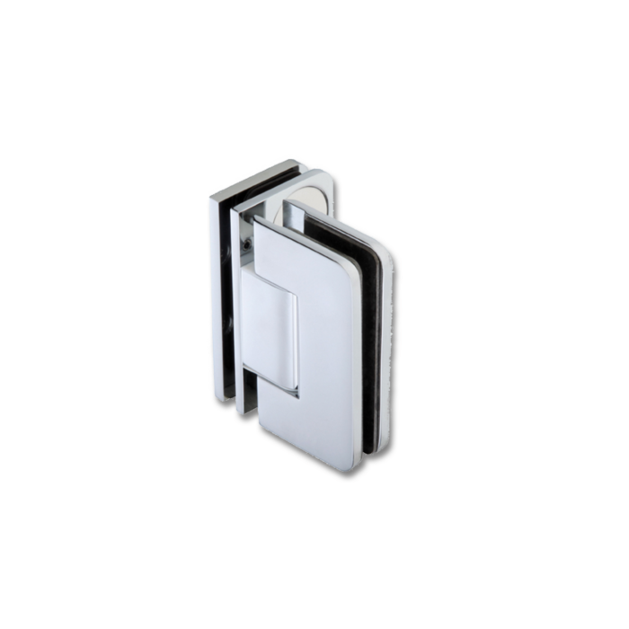 BF 134 Pendeltuerband Glas an Glas 90° fuer Glasduschen in glanzverchromt