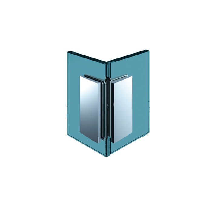 PS Winkelverbinder Glas-an-Glas 90° Farfalla Pillango Papillon