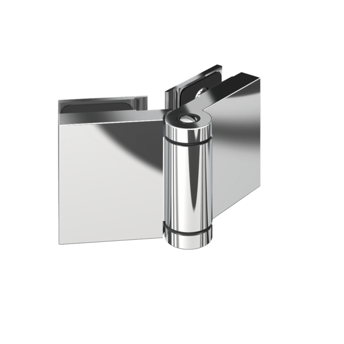Flinter Duschtuerband Glas-an-Glas 135°