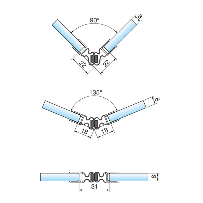 flexible Magnetdichtung fuer Duschtueren