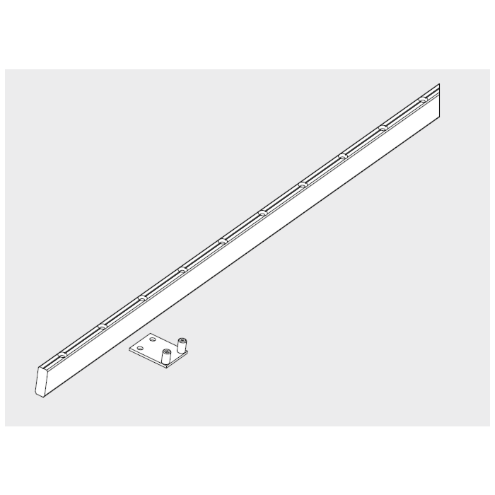MUTO Comfort L 80 Adapterprofil für Holzflügel inkl. Wandtaschen-Bodenführung